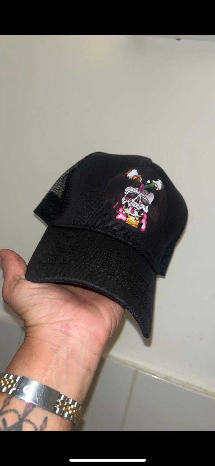 Faded trucker cap