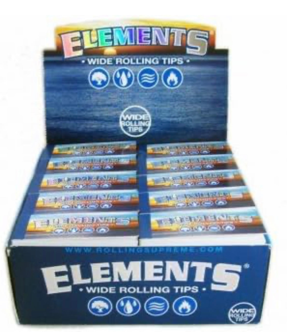 Elements perforated wide tips box of 50 booklets