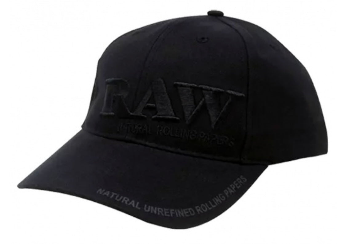 Raw all black baseball cap