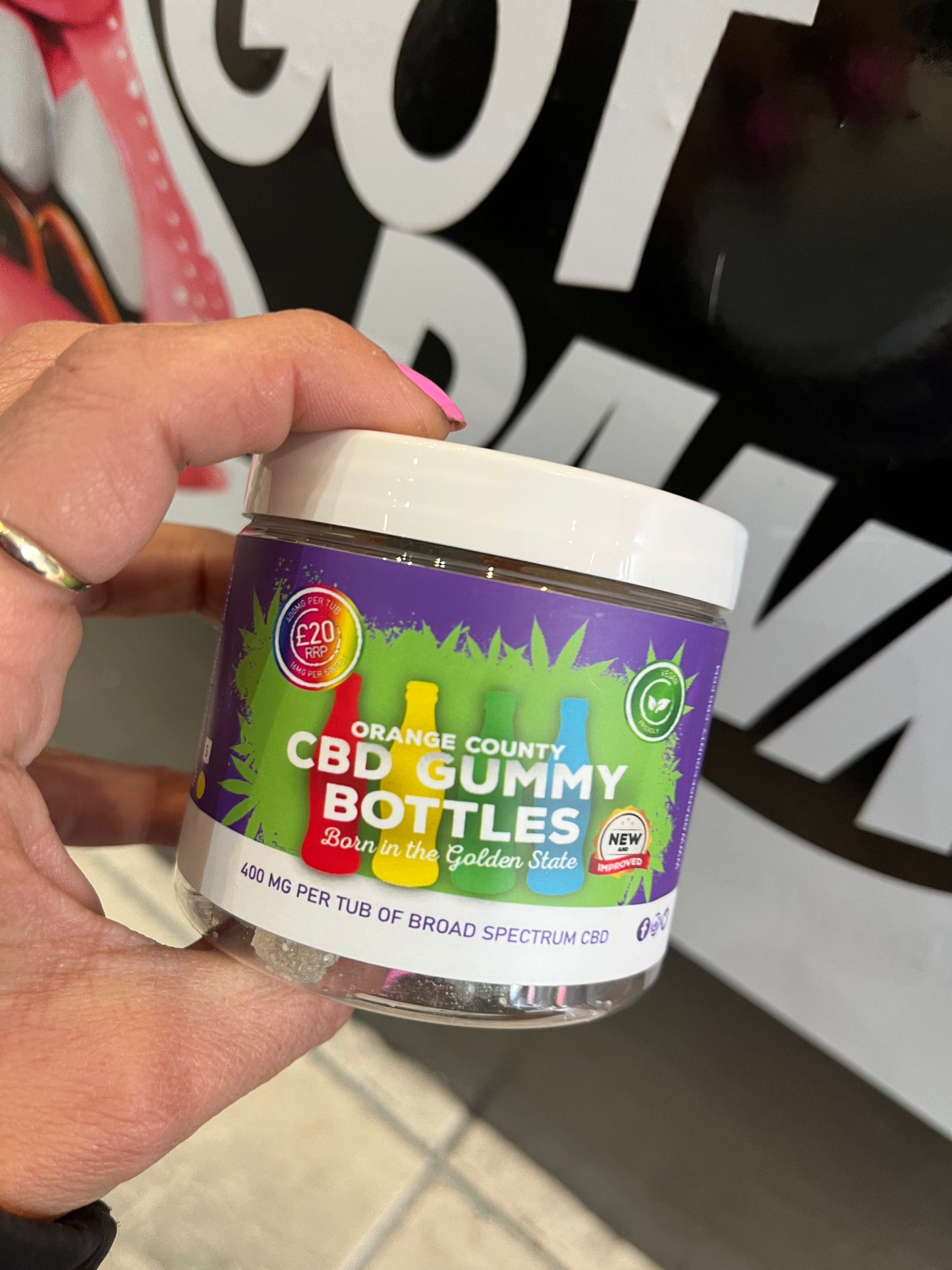 CBD gummy bottles