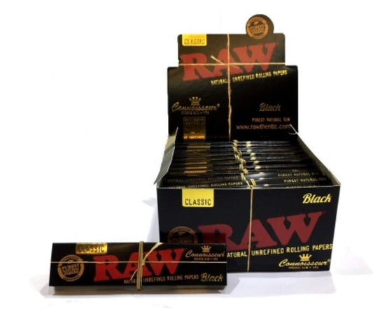 Raw black connoisseur king size slim box of 24