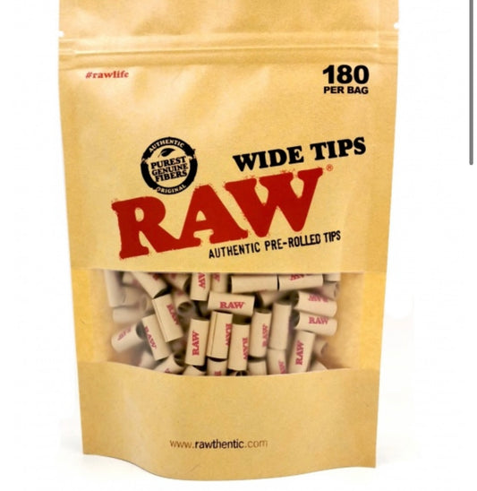 Raw pre rolled wide tips 180 pack