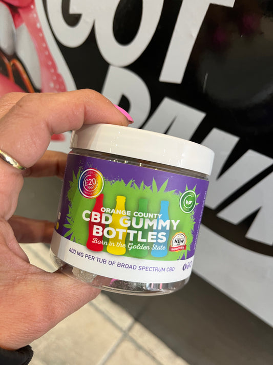CBD gummy bottles